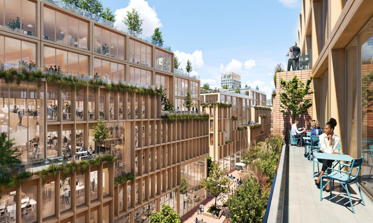 Дървеният град ще включва елементи, съобразени с природата, като зелени покриви за по-добра изолация и големи прозорци, които пропускат естествената светлина. 