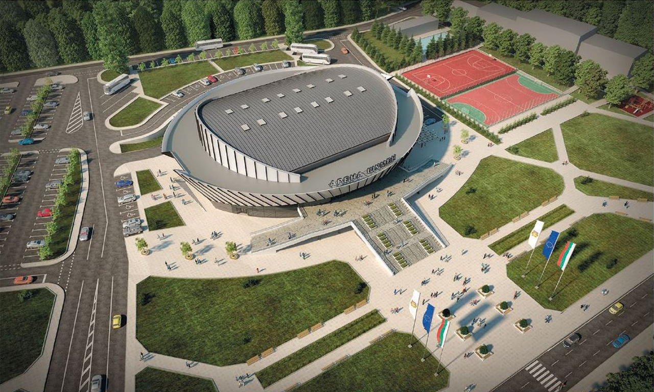 Строителството на многофункционална спортна зала „Арена Шумен“ завършено на 70%